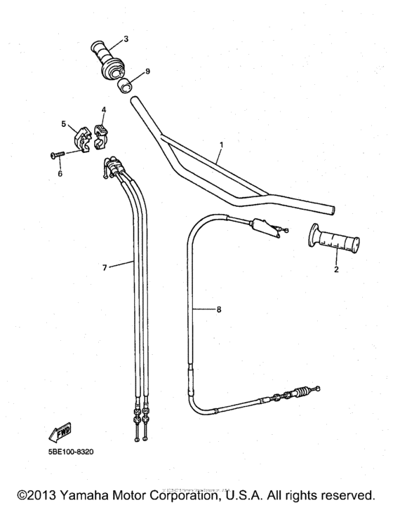 Steering handle & cable