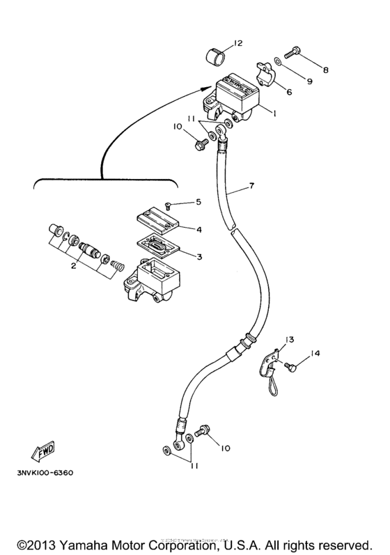 Front master cylinder