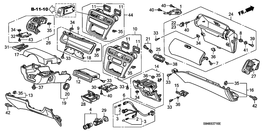 Instrument panel garnish