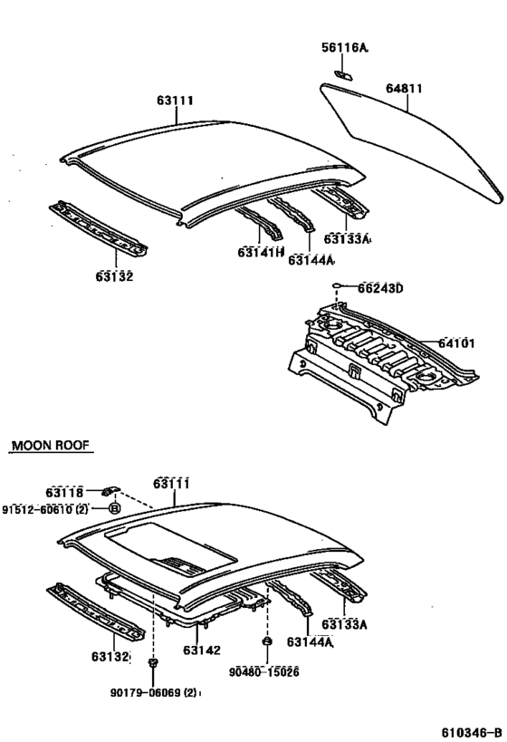 Roof Panel & Back Window Glass
