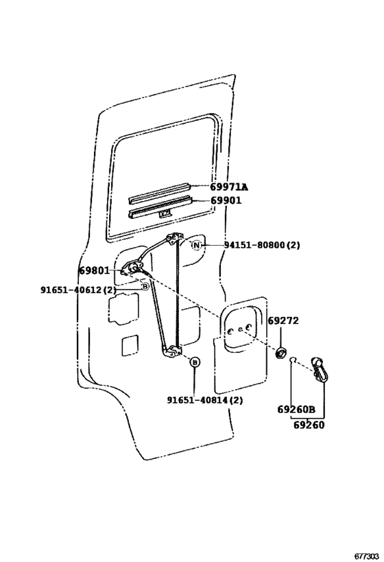 Front Door Window Regulator & Hinge