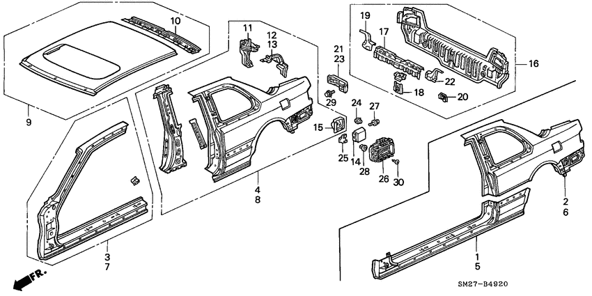 Body structure components
