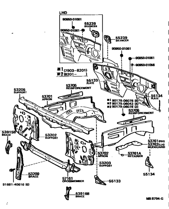 Front Fender Apron & Dash Panel