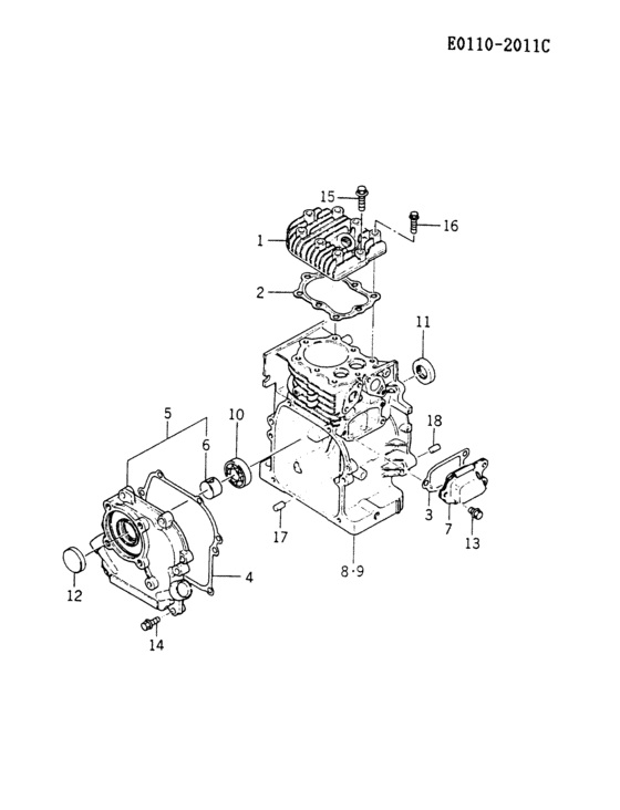 Cylinder/crankcase b02/b04