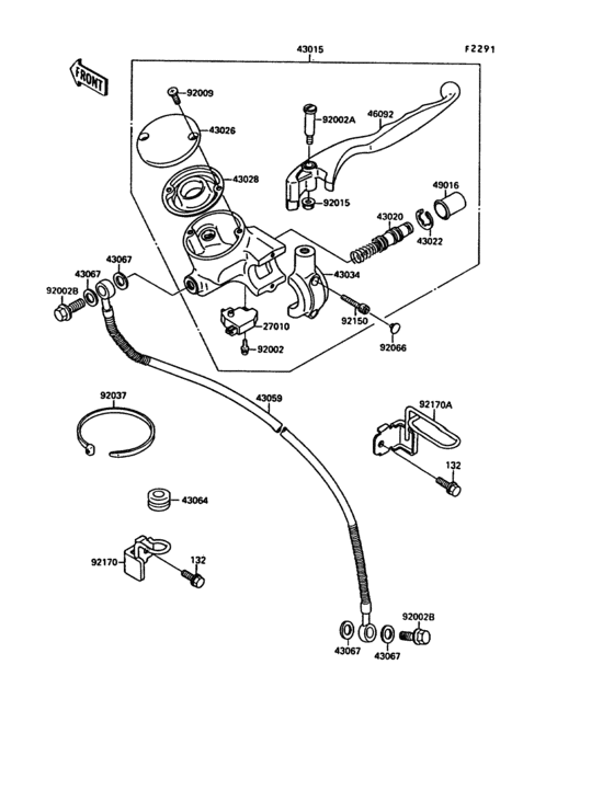 Front master cylinder