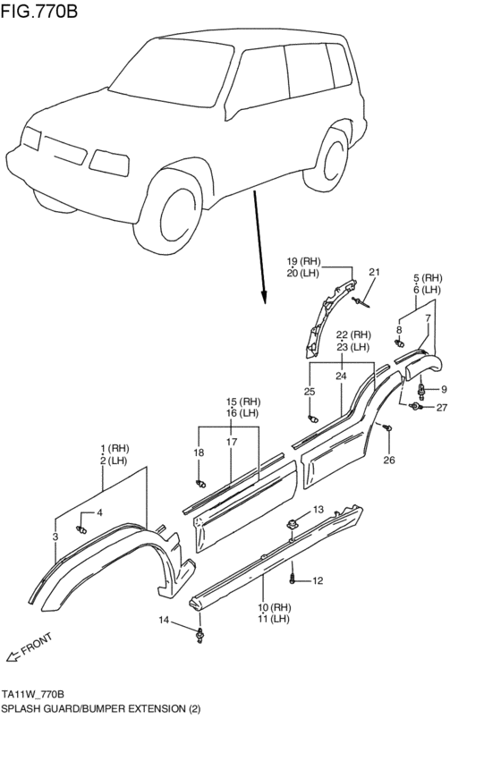 splash guard / bumper extension