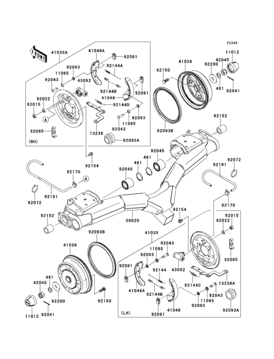 Rear hubs/brakes