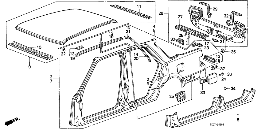 Body structure components