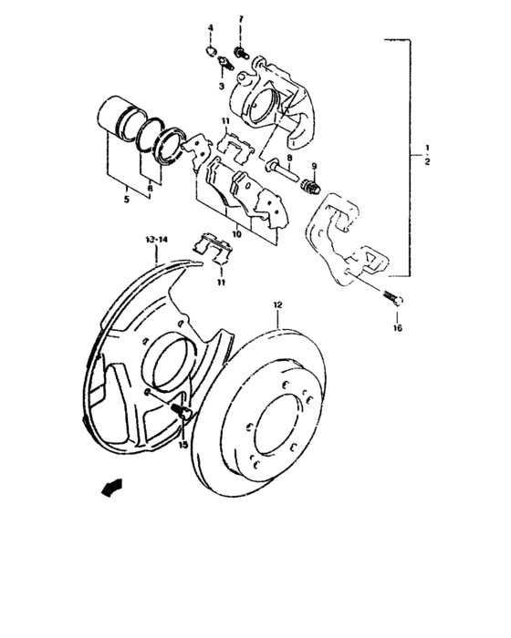 B front wheel brake