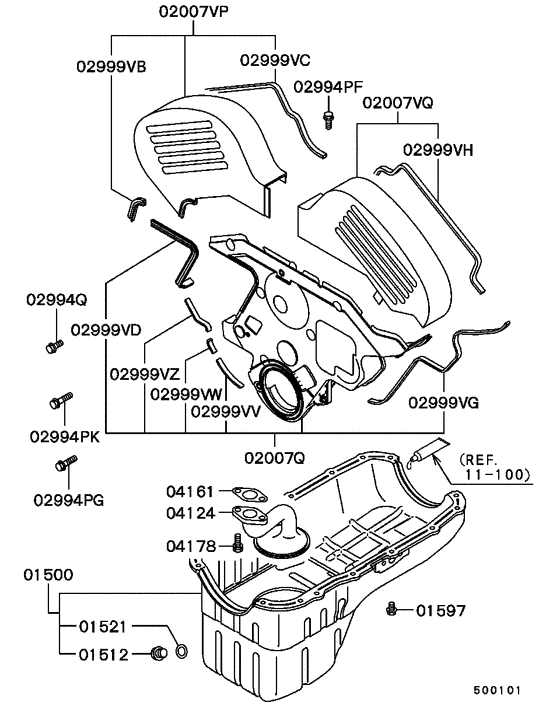 Cover,rear plate & oil pan