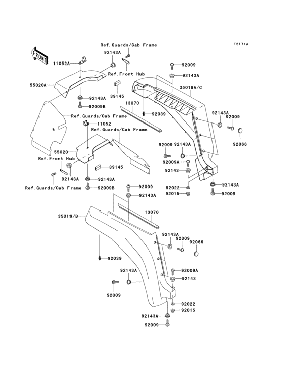 Front fender(s)(kaf620-f2/f3)