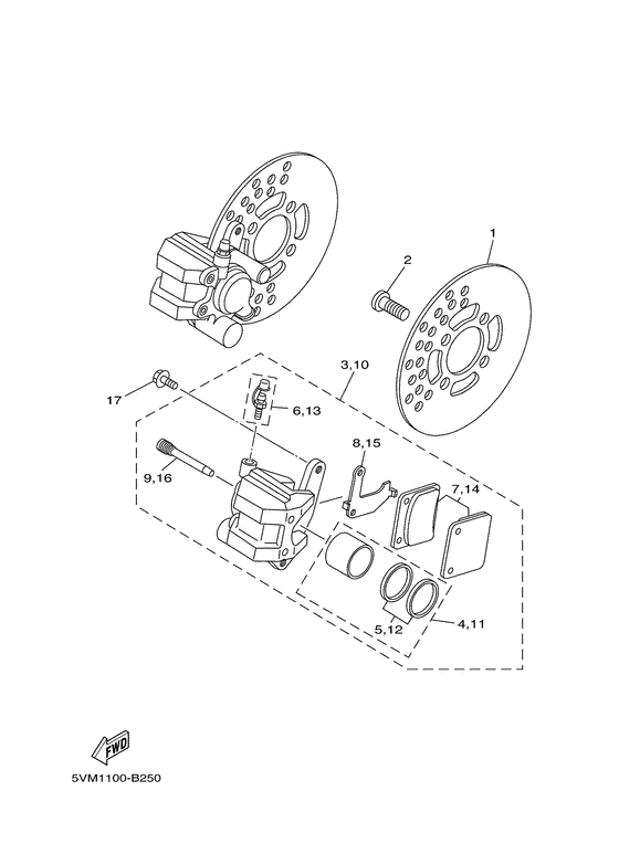 Front brake caliper