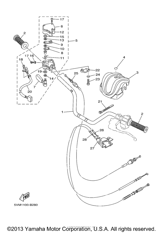 Steering handle & cable