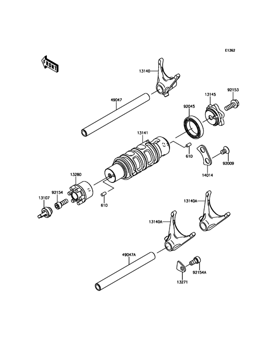 Gear Change Drum/Shift Fork(s)