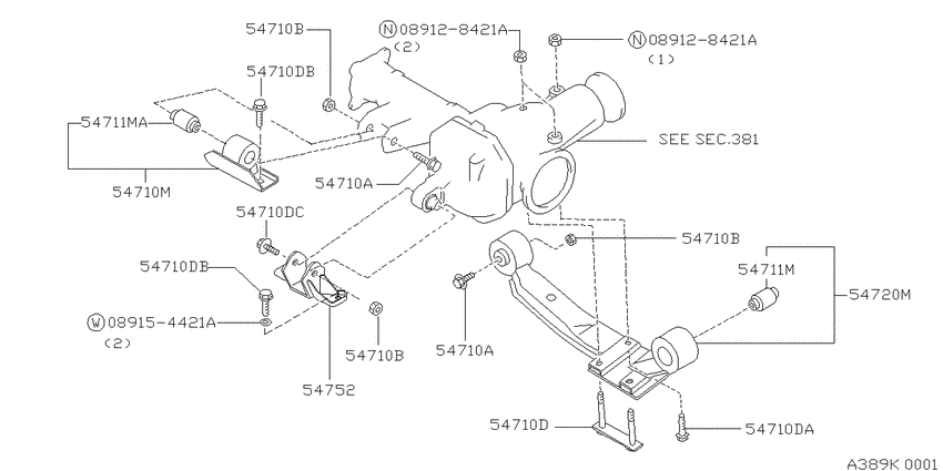 Front final drive mounting
