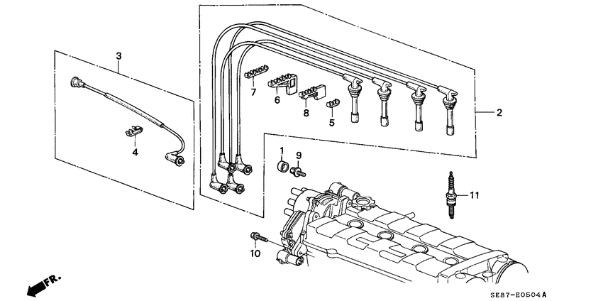 High tension cord/ spark plug