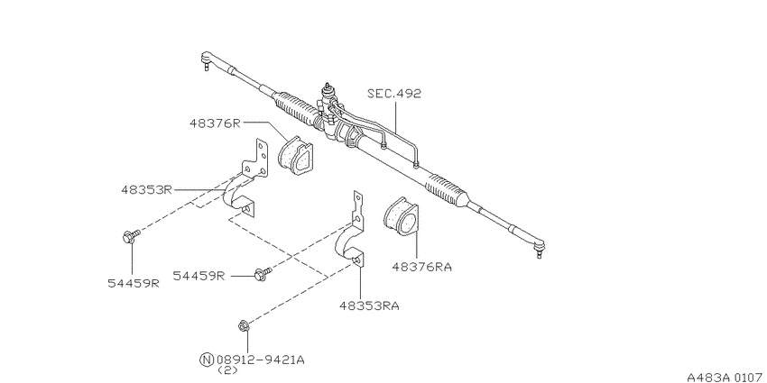 Steering gear mounting