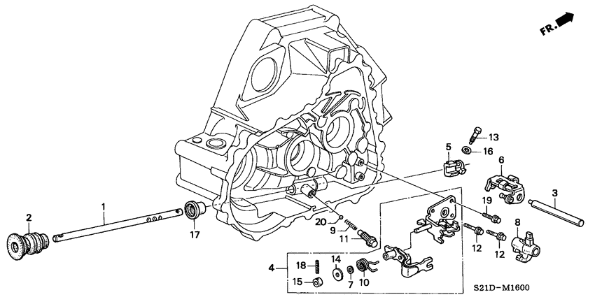 Shift rod/shift holder
