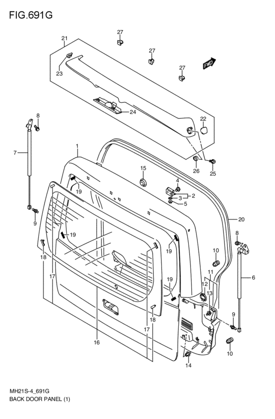 back door panel