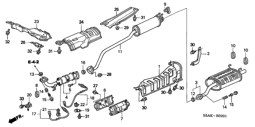 Exhaust pipe/silencer