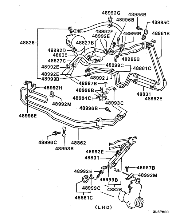 Power steering oil line