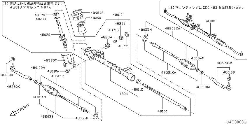 Manual steering gear