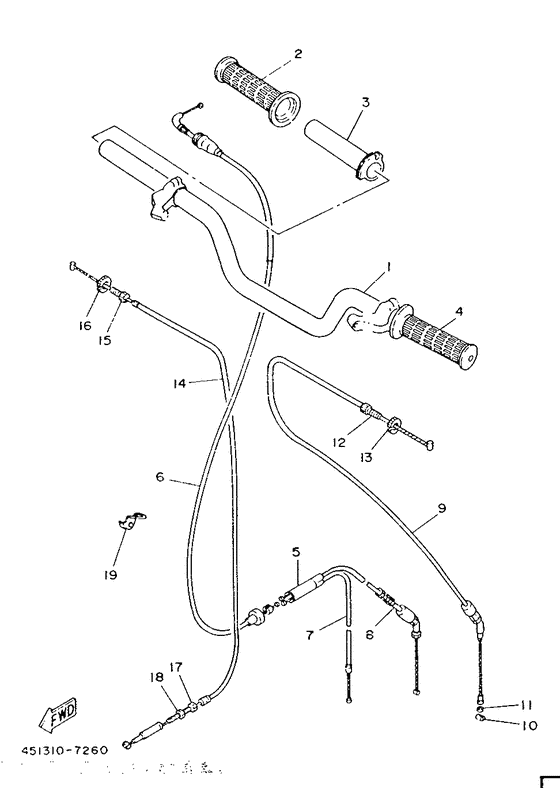 Steering handle & cable