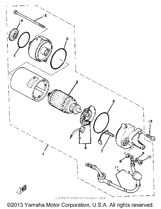 Starting motor