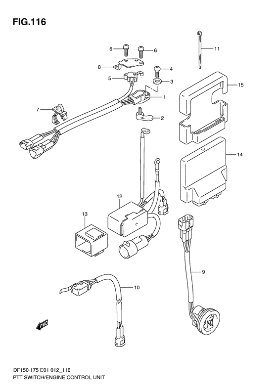 Ptt switch / engine control unit