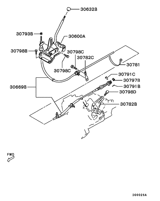 M/t floor shift linkage