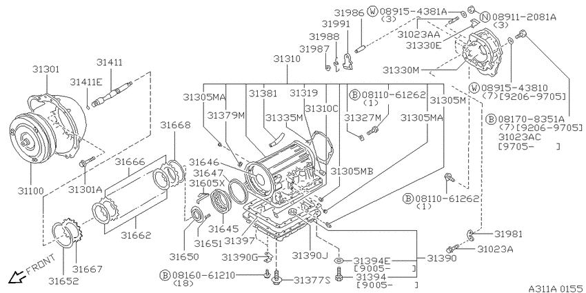Torque converter,housing & case