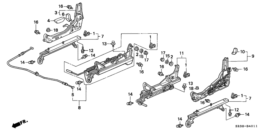 Front seat components