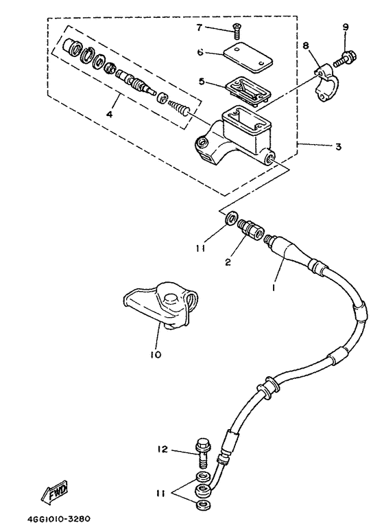 Front master cylinder