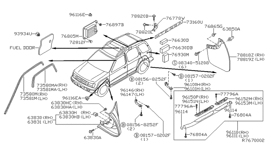 Body side fitting