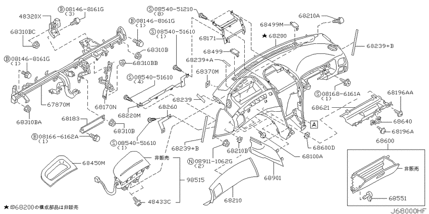 Instrument panel, pad & cluster lid