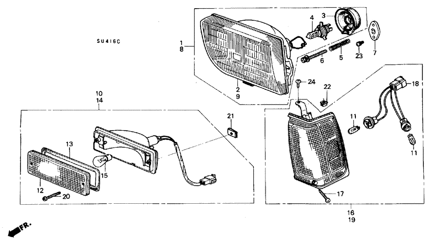 Headlight/ front combination light