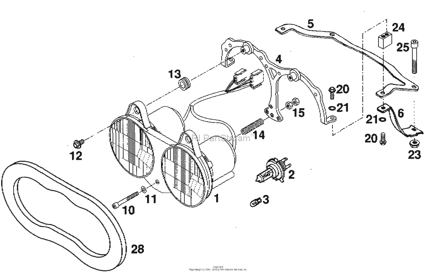 Head Light Triom, Support
