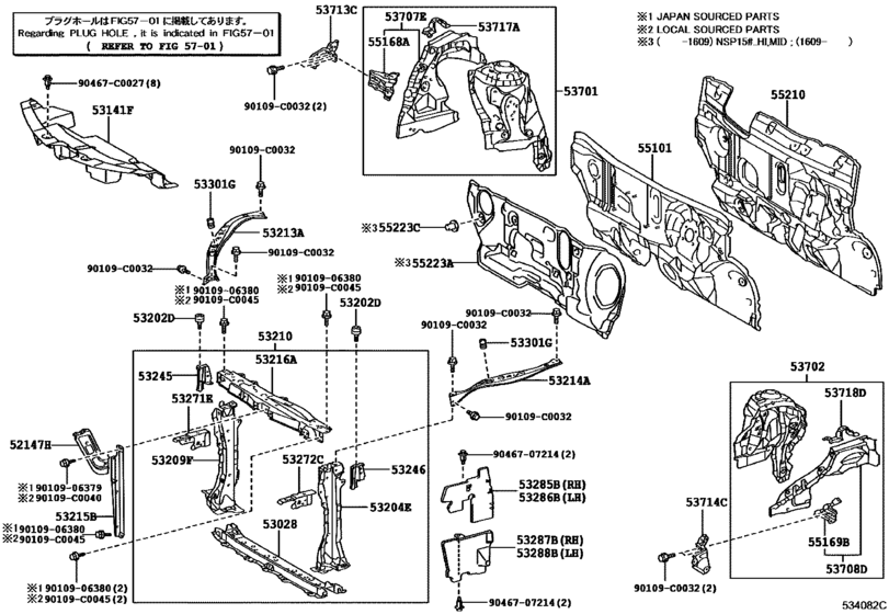 Front Fender Apron & Dash Panel
