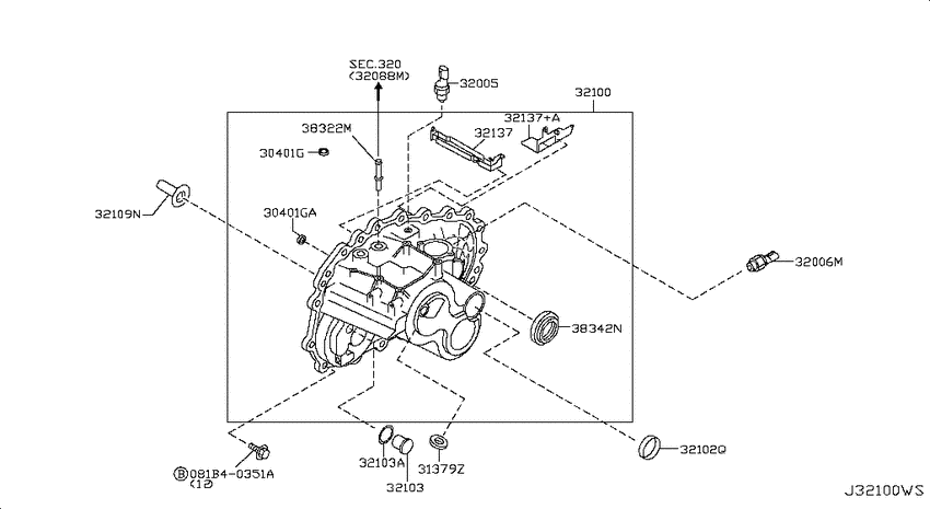Transmission case & clutch release