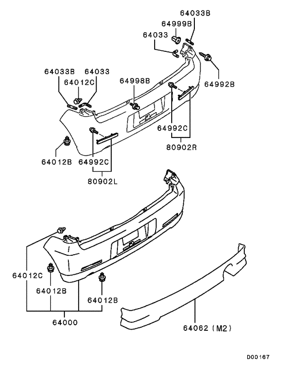 Rear bumper & support
