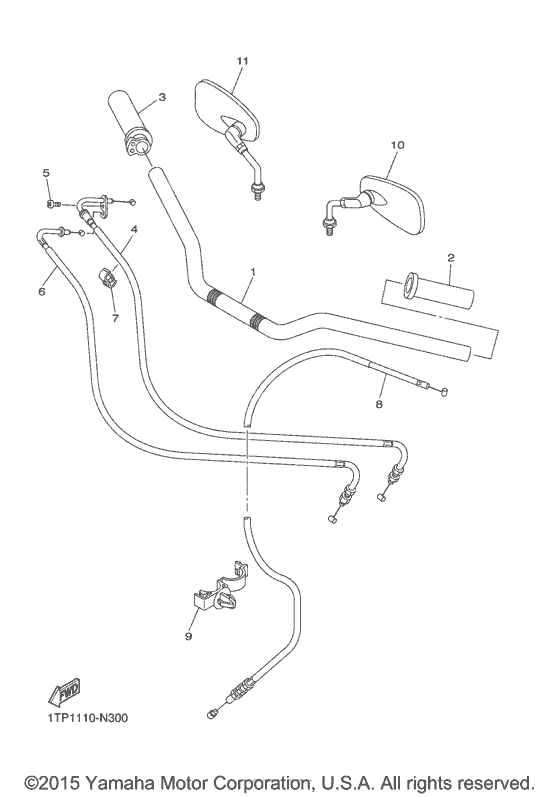 Steering handle & cable