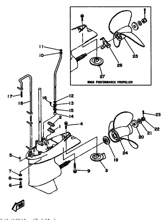 Lower casing & drive
