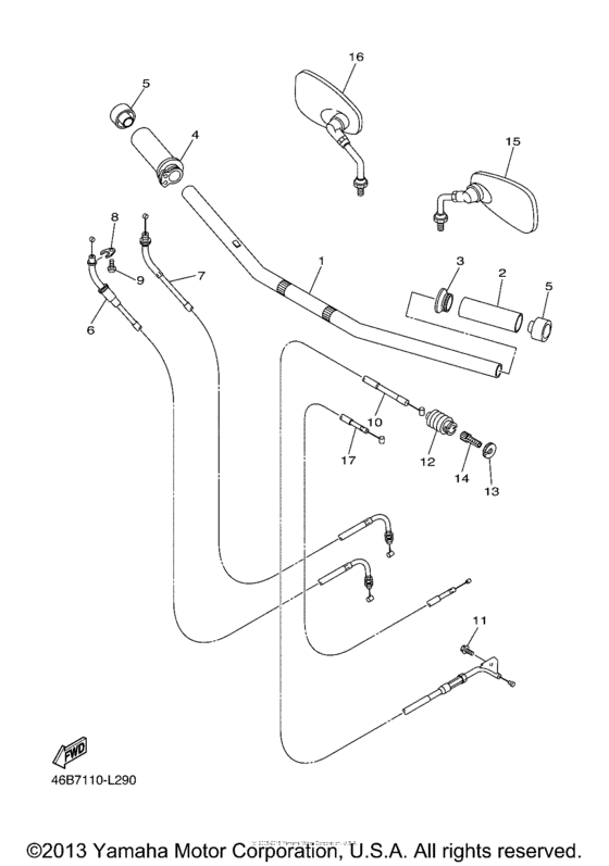 Steering handle & cable