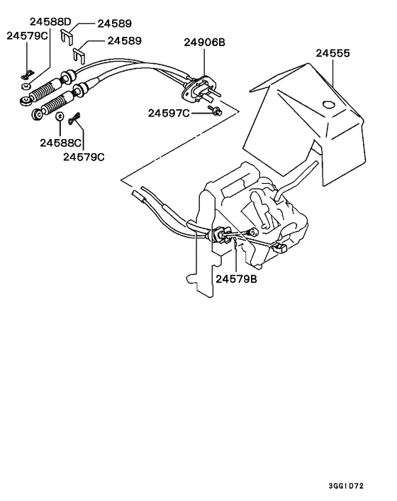 M/t floor shift linkage