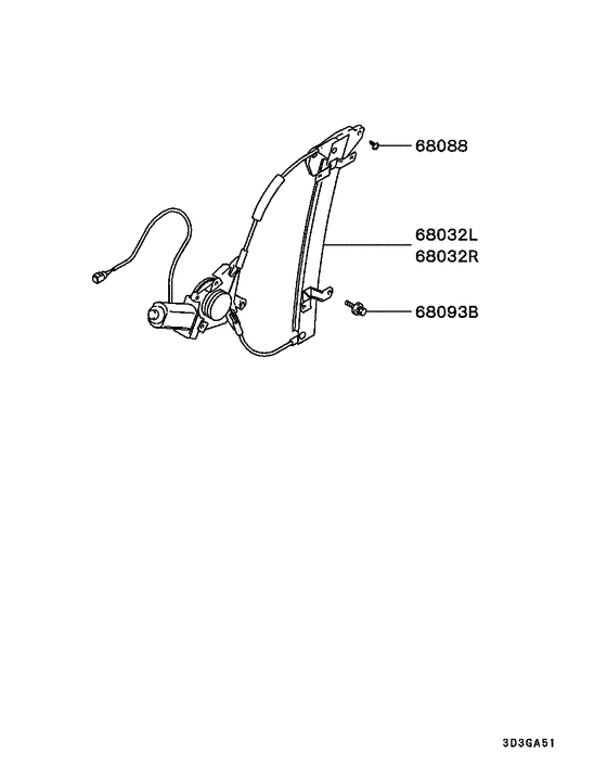 Rear door window regulator