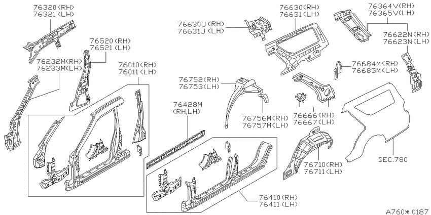 Body side panel