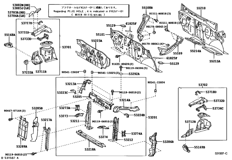 Front Fender Apron & Dash Panel