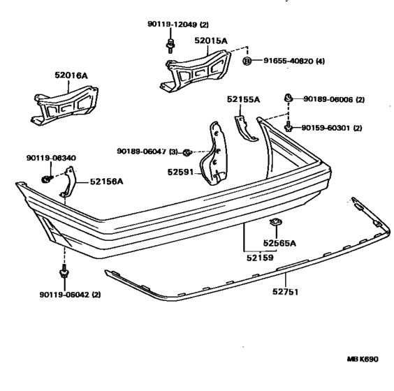 Rear Bumper & Bumper Stay
