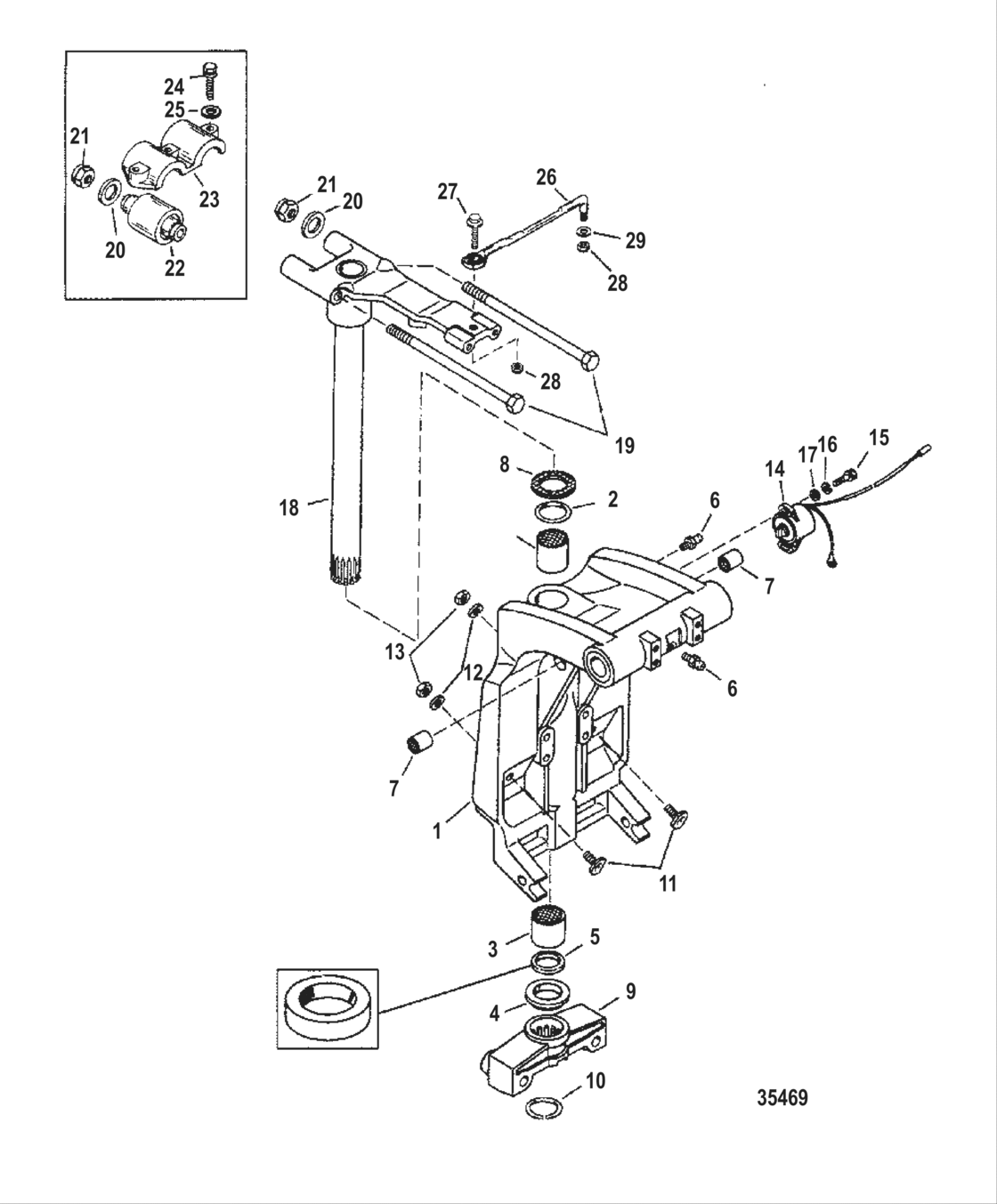Swivel Bracket With Integral Trim