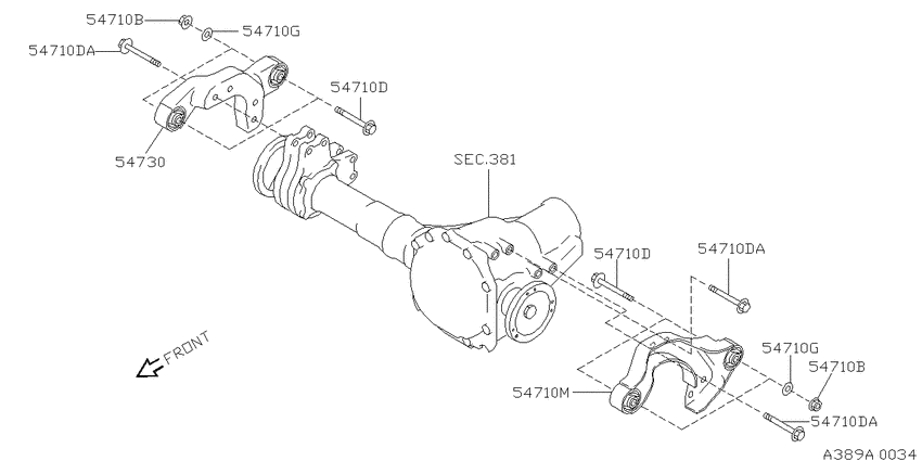 Front final drive mounting